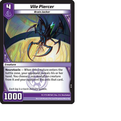 Kaijudo X3 VILE PIERCER Uncommon #89/160 15VTX (Playset) Vortex DUEL MASTERS - Picture 1 of 1