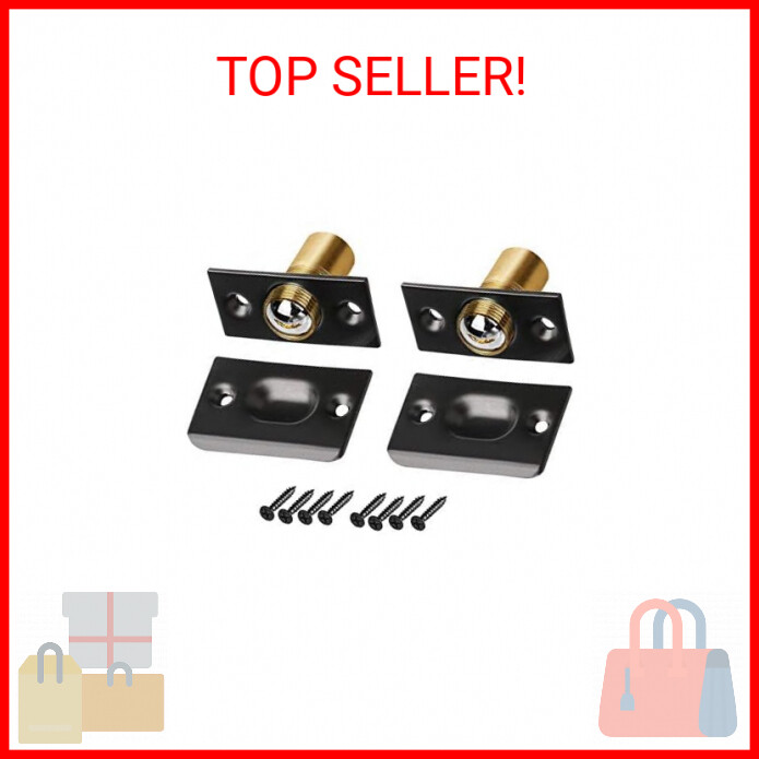 Jiayi 2 Pack French Door Ball Catch Hardware for Closet Doors