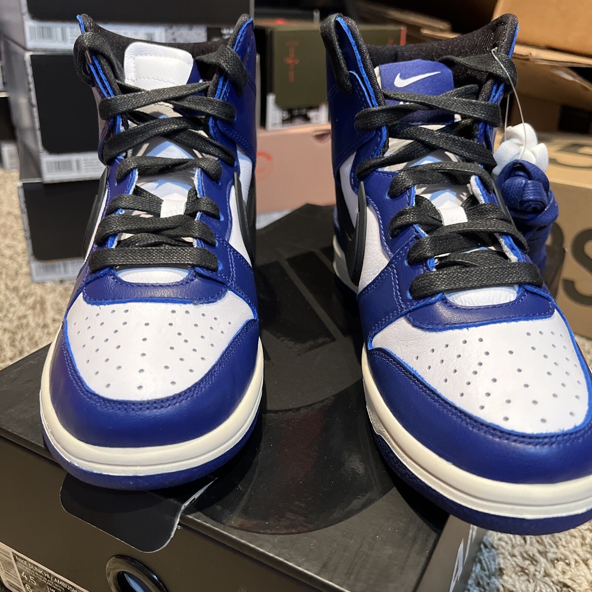 NIKE DUNK HIGH AMBUSH DEEP ROYAL BLUE WHITE CU7544-400 US NIKE DUNK HIGH AMBUSH DEEP ROYAL BLUE WHITE CU7544-400 US
