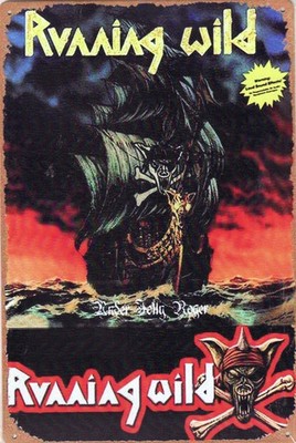 Blechschild Running Wild - Under Jolly Roger     20 x 30 cm
