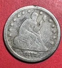 1877 US Seated LIBERTY SILVER Quarter! "LOVE TOKEN"! VG+ Old US Coin!