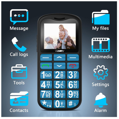 Uleway G180 Großtastenhandy SOS Dual SIM leicht für Senioren voll funktionsfähig