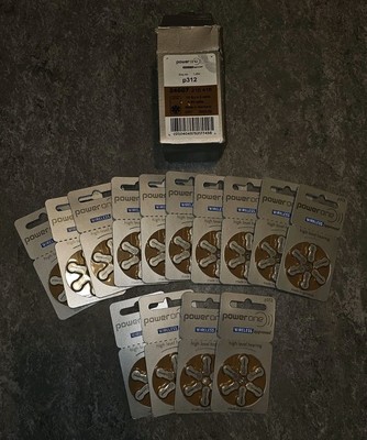 PowerOne 24607 Size 312 P312 Hearing Aid Batteries (84 Batteries) Expire 09/2025