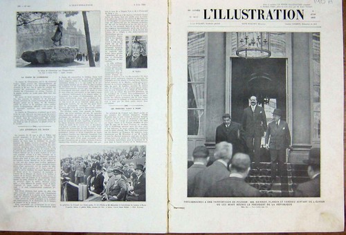 Original Old Vintage Print Herriot Tardieu Joffre France Paris French 1932