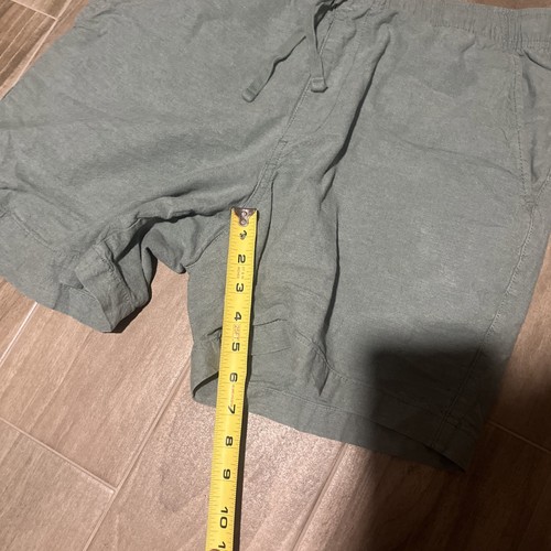 Old Navy Linen-Blend Jogger Shorts Pull On Green Men 7-inch Inseam Size Medium - Picture 4 of 8