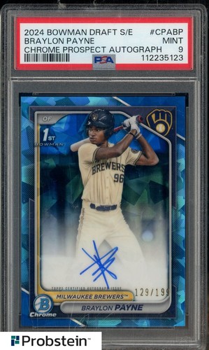 2024 Bowman Chrome Sapphire Edition Braylon Payne RC Rookie AUTO /199 PSA 9