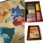 Risk Board Game Deluxe Wooden Box Vintage Parker Brothers Classic Strategy Set