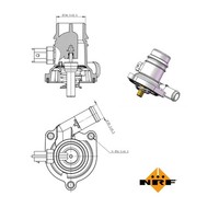 Thermostat KüHlmittel 103°C Passend FüR Opel Meriva B GroßRaumlimousine