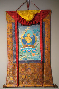 High Quality Thangka Painting Depicting Manjushri In Karma Gadri Style