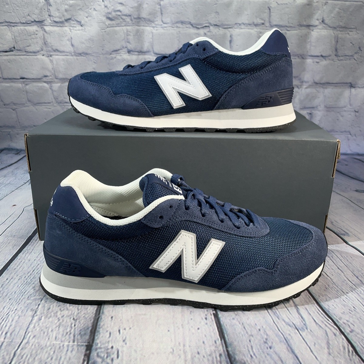 New Balance 515 V3 Running Casual Shoes Navy Blue White ML515NVY Mens Sz 10D New Balance 515 Navy Classics – 2BigFeet main image 3