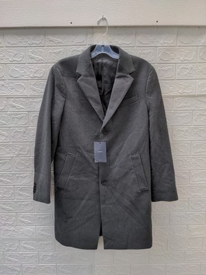New Mango Men's Long Recycled Wool Coat Sz M