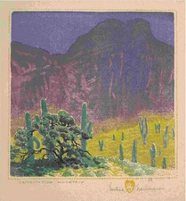 Gustave Baumann Superstition Mountain : Archival Quality Giclée Art Print 1932