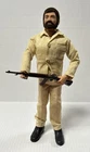Vintage GI Joe Flocked Hair with beard and tan outfit