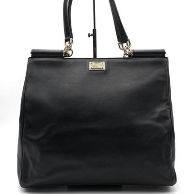 Dolce & Gabbana Tasche Sizilien schwarz Leder Versand aus Japan