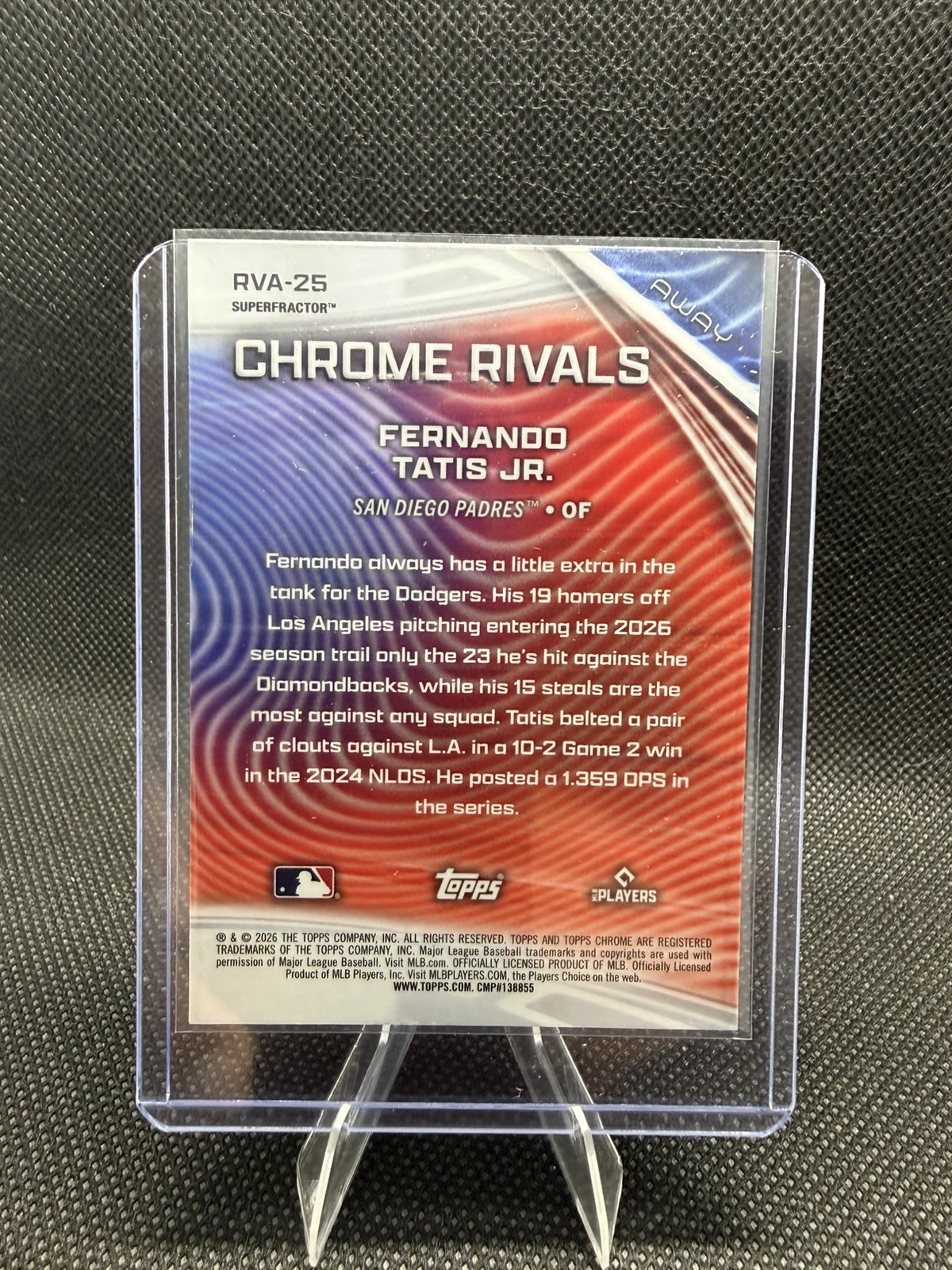 2026 Topps Chrome Baseball - Fernando Tatis Jr. #RVA-25 SUPERFRACTOR 1/1 🔥 view 2