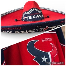 Poncho y Sombrero Charro Houston Texans Combo Gaban Artesanal Mexicano Talla Única