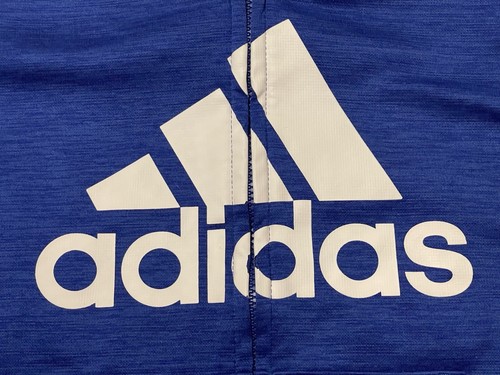 adidas boys sz6 2 pc tracksuit full zip hooded jacket pockets athletic black - Picture 3 of 10