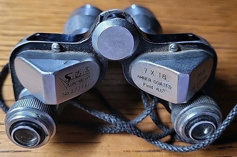 Vintage Selsi 7x18 Field Binoculars Metal Japan