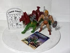 He-Man & Battle Cat 100% Complete Vintage 1981 Soft Head Taiwan Action Figure