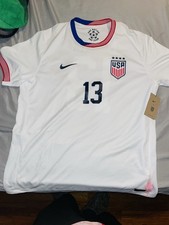 Nike USA Soccer Jersey #13 White 2025 USMNT National Team