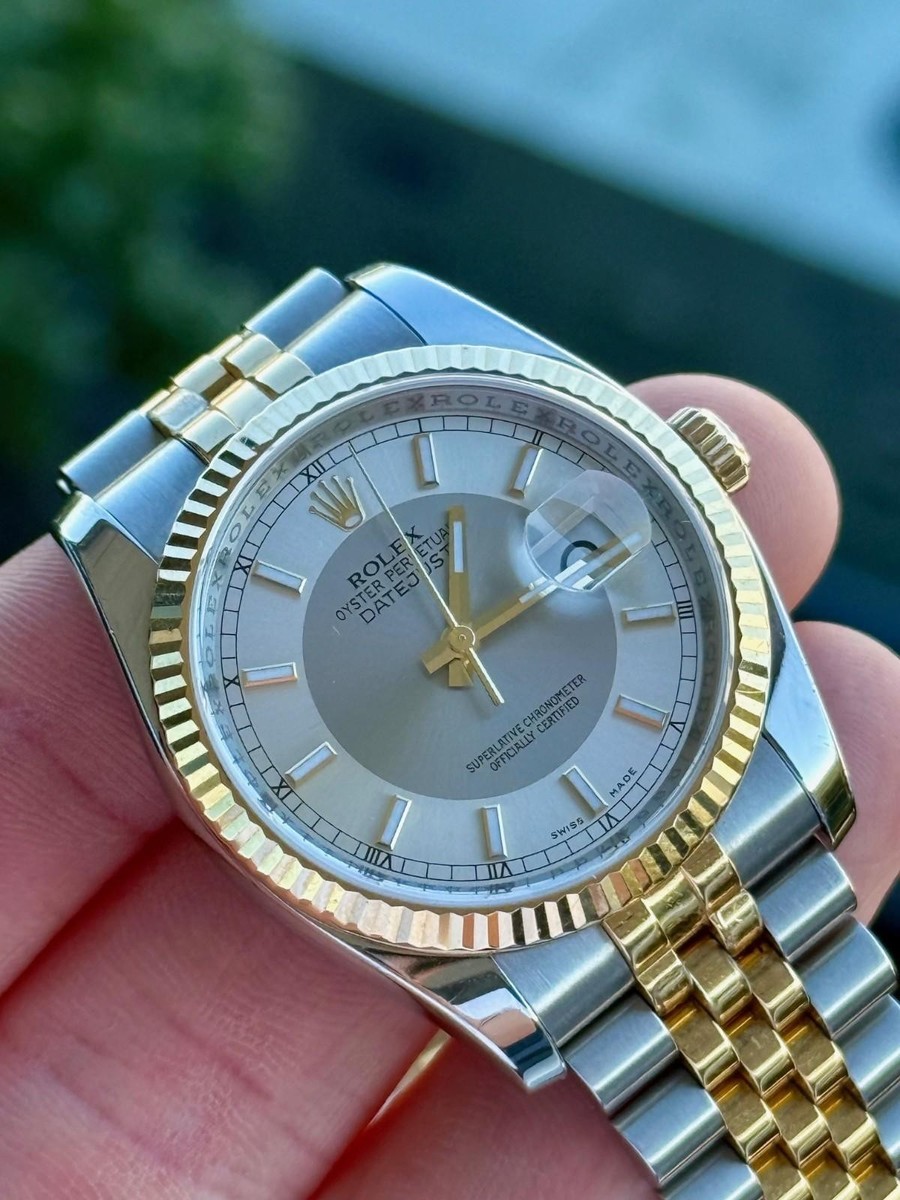 2005 Rolex Datejust 116233 Tuxedo Dial 36mm w/ Rolex Papers | eBay