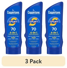  3 pack Coppertone Sport Sunscreen Lotion, SPF 70 Sunscreen, 7 fl oz