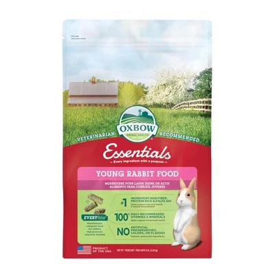 Oxbow Essentials Young Rabbit Food - All Natural Rabbit Pellets - 5 lb.