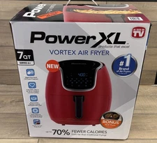 PowerXL Vortex Air Fryer 7QT Red | Oil-Free Digital Cooker & Crisping! New!