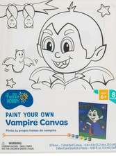 Lot Of 4 Paint Your Own Vampire Canvas Set 8 Pieces 6 Age New Hello Hobby Kids