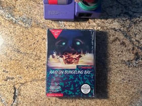 NES Nintendo Raid on Bungeling Bay CIB 5 Screw Hangtab HT Unpunched TESTED
