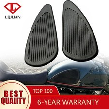 2PCS Universal Rubber motorcycle Tank Knee Fuel Pad Side Protector  in black UK