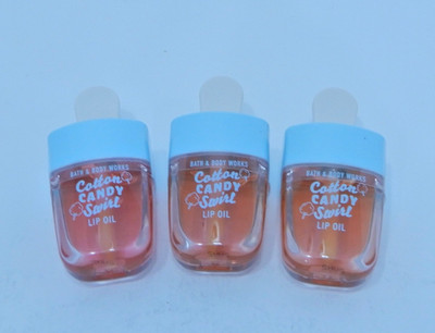 3 BATH & BODY WORKS COTTON CANDY SWIRL LIP OIL  SEALED BRAND NEW!