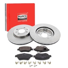 MAPCO BREMSSCHEIBEN 257mm + BELÄGE VORNE passend für ALFA ROMEO MITO FIAT 500 BR