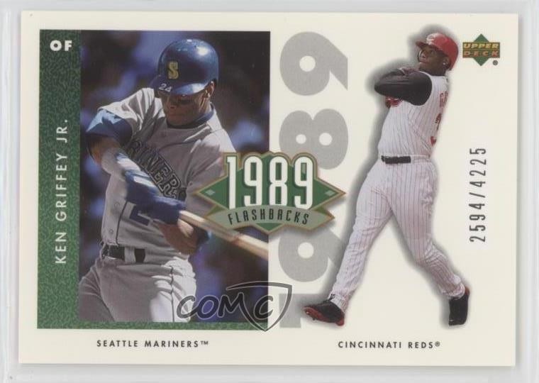 2002 Upper Deck Authentics 1989 Flashbacks 2594/4225 Ken Griffey Jr #F1 HOF 0ei4