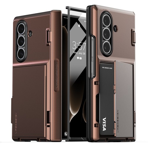 For Galaxy Z Fold 7 Case VRS DESIGN Modern Go 360 Screen Protector Wallet Cover - Picture 12 of 18