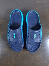 HOKA One One Recovery Sandals Men  s Size 8 Blue Comfort Slides Women's 10
