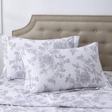 Fadfay 20X30 Pillowcase Vintage White Floral Shams 100 Cotton Pillow Covers