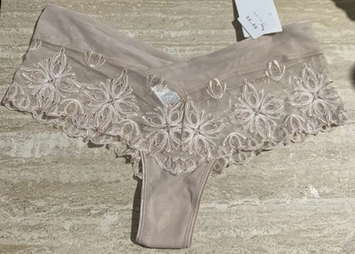 Chantelle Pale Pink With lace Detail Brief. Size XS 8-10 - Image 1 of 4