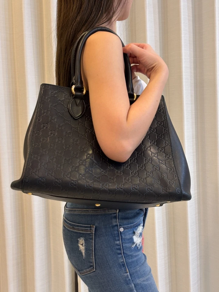 GUCCI Mujer Guccissima Cuero Bolso/Bolso de Mano Asa Superior (Sin Correa para el Hombro) Foto 4 de 4