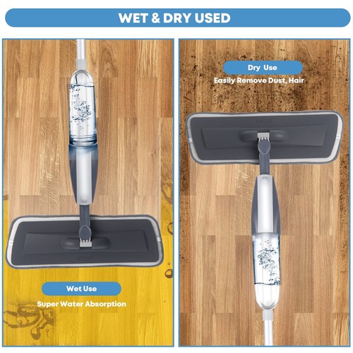 Microfiber Spray Mop for Floor Cleaning with 6 Washable Pads,360 Degree Spin ... - Picture 3 of 7