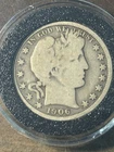 1906 Barber Half Dollar-encapsulated