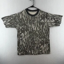 Vintage Realtree Camo Shirt Mens Medium Pocket Tee Ringer 80s Bark Single Stitch