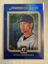 2016 Optic Ryne Sandberg Masters Of The Game Blue Prizm # /149 Chicago Cubs