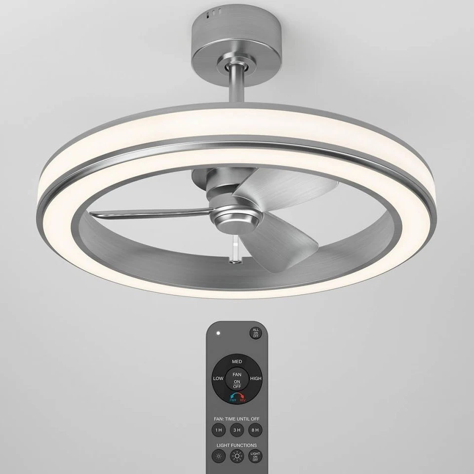 ARTIKA EDWIN 23" FANDELIER Ceiling Fan + LED Light + Remote Costco Overstock - Image 3 of 4