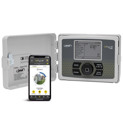 B-Hyve Smart Indoor/Outdoor Sprinkler Controller - 6-Zone - App Controlled Smart