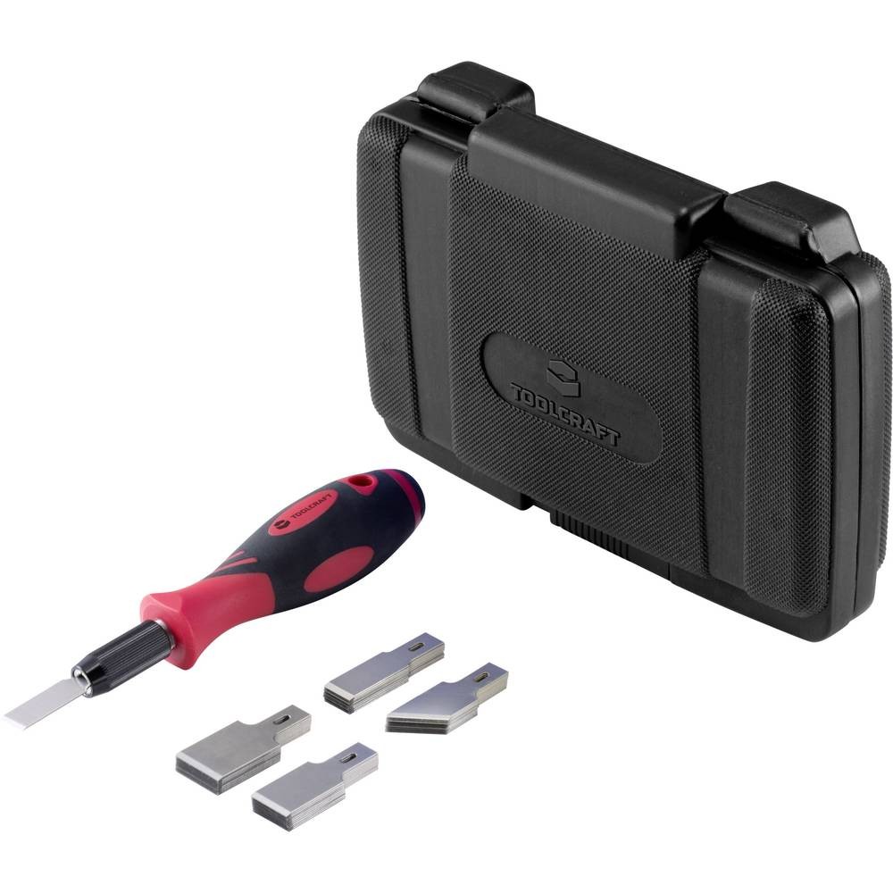 Set de racloirs TOOLCRAFT TO-5903430 grattoir joint silicone et résidu de colle multi-usage