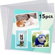 15 Sheets 8x8 Scrapbook Album Refills Pages, Rapid Binding, Photo Album, Craft
