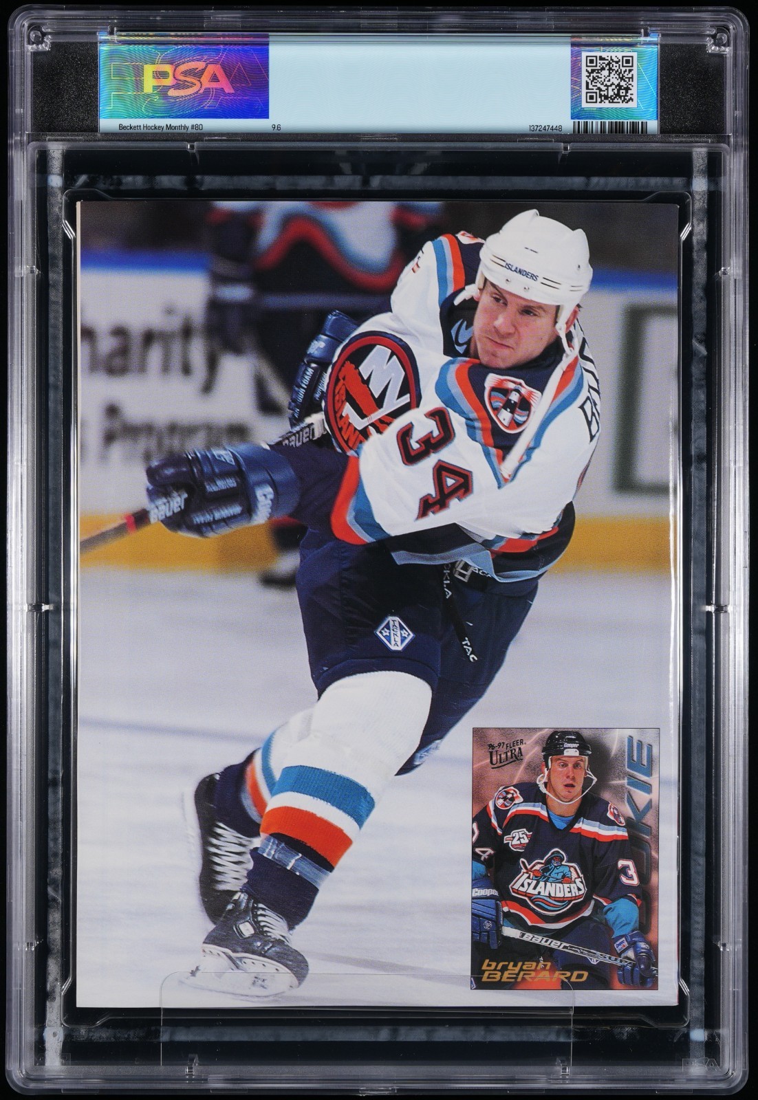 1997 STATABASE BECKETT HOCKEY MONTHLY #80 JUNE WAYNE GRETZKY PSA 9.6 view 2