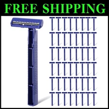 Disposable Men's Razors Bulk Pack - Stainless Steel Blades