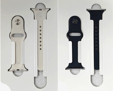 NEW OEM Genuine Apple Watch Sport Band Starlight / Black - 40mm 41mm / 44mm 45mm